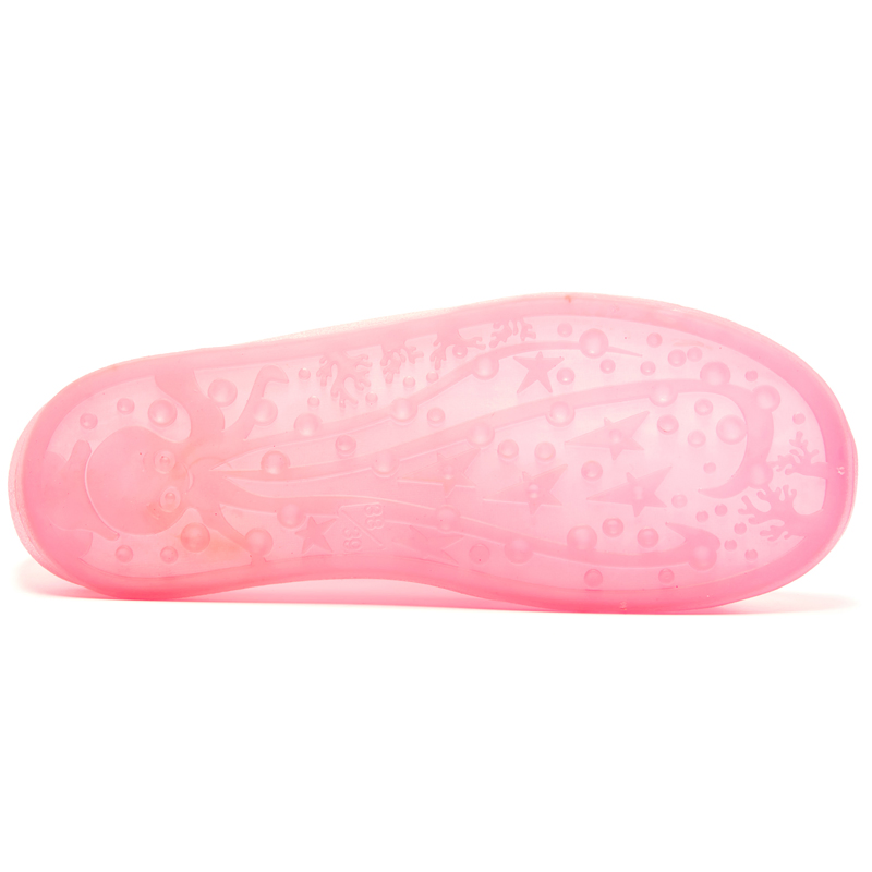 26cm Anti Slip Waterproof Unisex Reusable Pink Stylish PVC Rain Shoes Cover