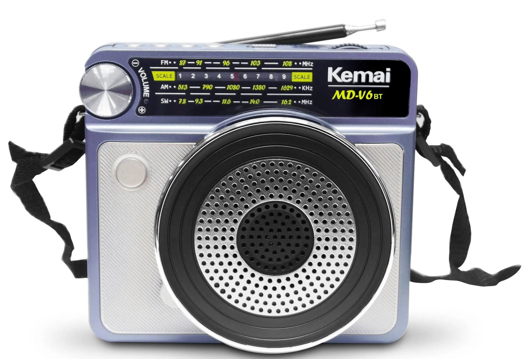 Kemai MD-V6BT Portable 3-Band Am FM Sw Radio, High Volume, Model or Modeling Aft, TF Card and MP3 Player, Rechargeable Speakers Classicism Furniture Decoration