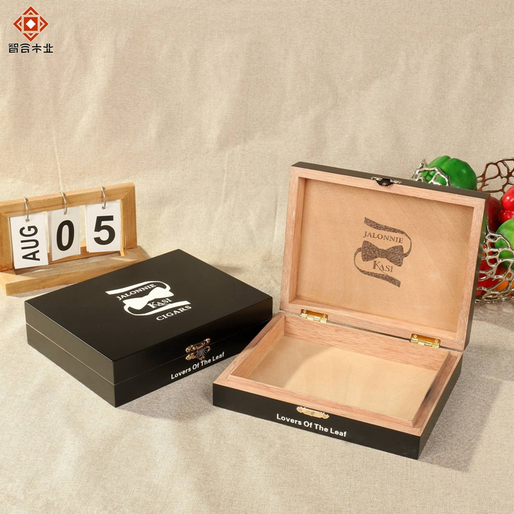 Wooden Box Solid Cigar Humidor Box Case with Hinged Lid Wooden Luxury Carton Cabinet American Style Mahogany Wood Box