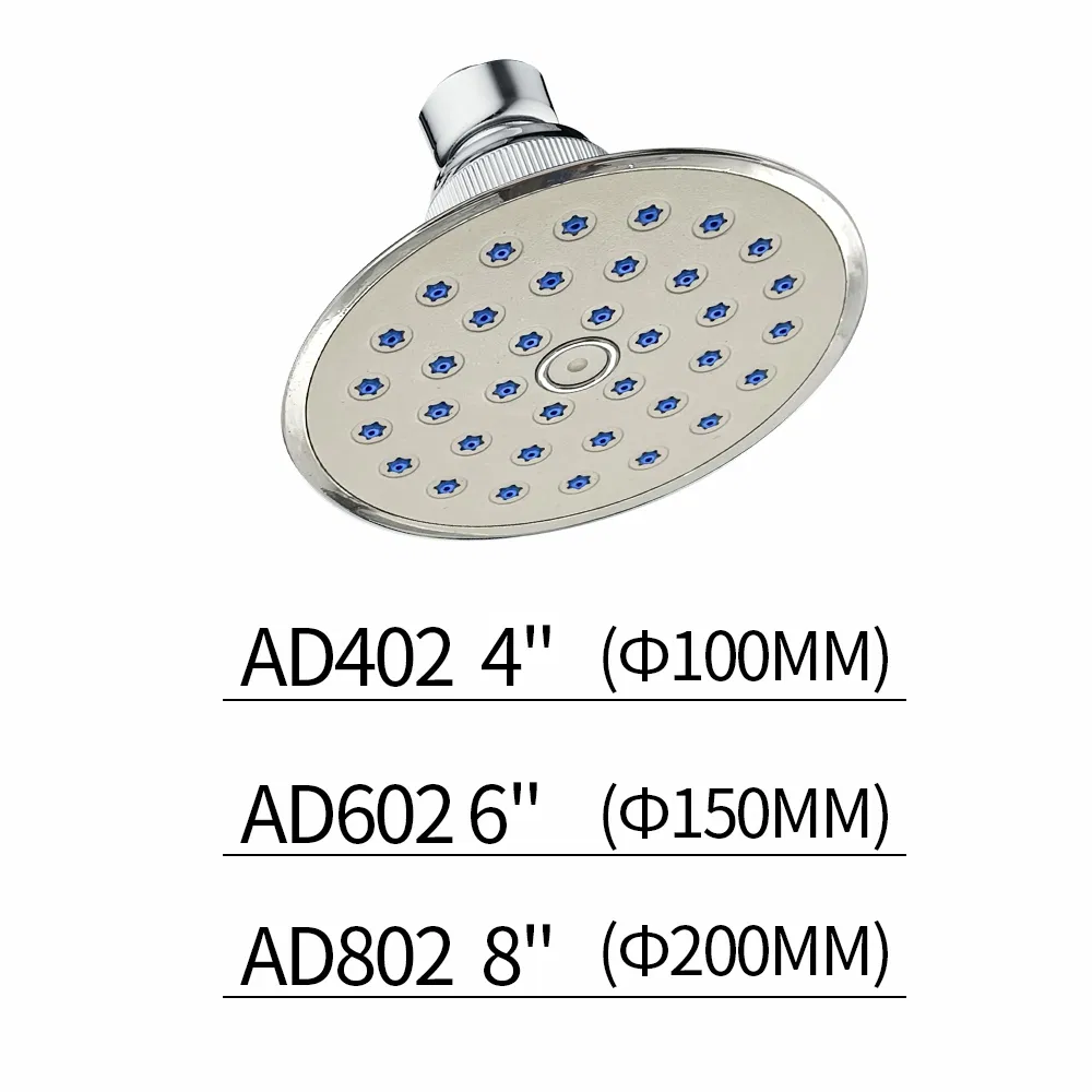 Chrome Polish Sanitary Ware 4" ABS Plastic Overhead Shower Head