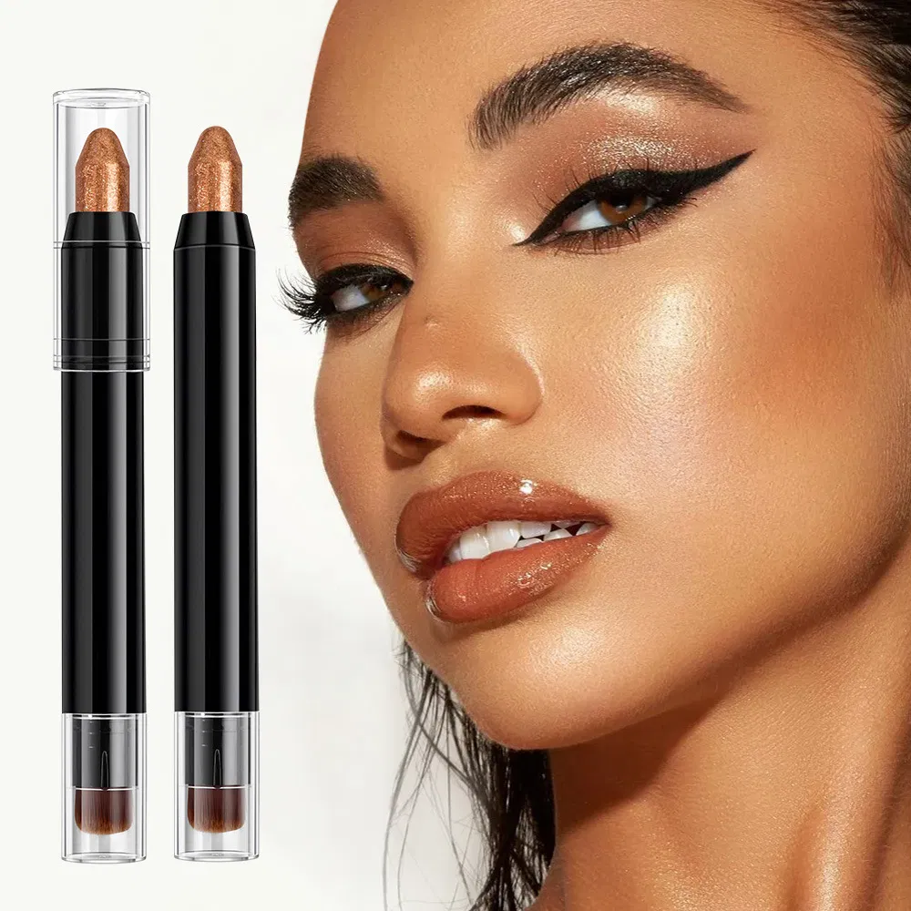 Wholesale Vegan Blush Highlight Pencil with Brush Shimmer Body Highlighter Private Label