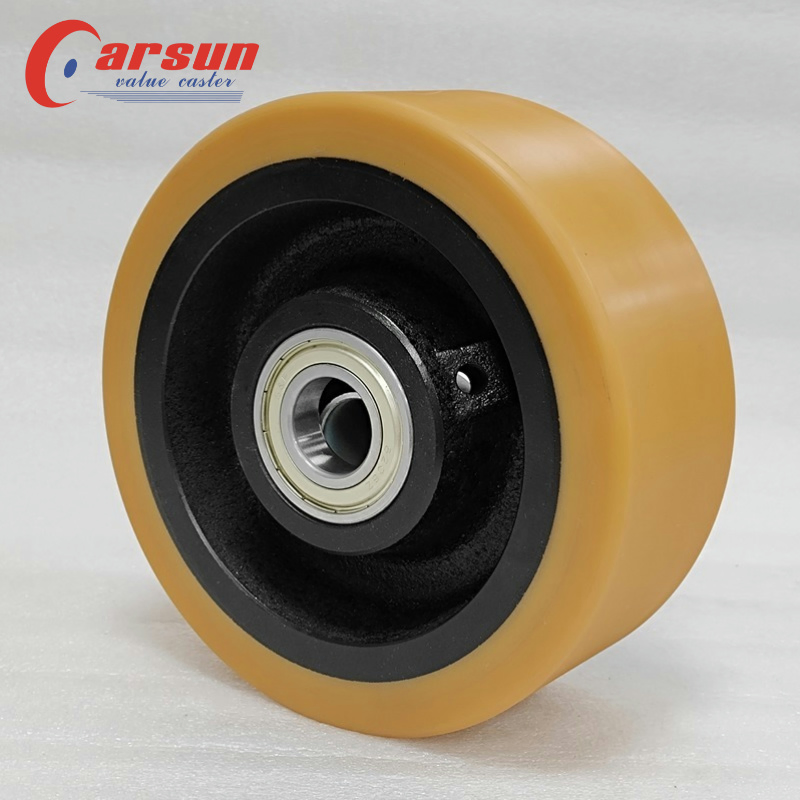 Ultra Heavy 8 Inch Iron Core Polyurethane Wheels Cast Iron Core PU Wheel