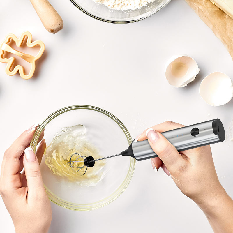 Electric Mini Foamer Milk Frother Egg Beater Stirrer Whisk Auto Drink Mixer