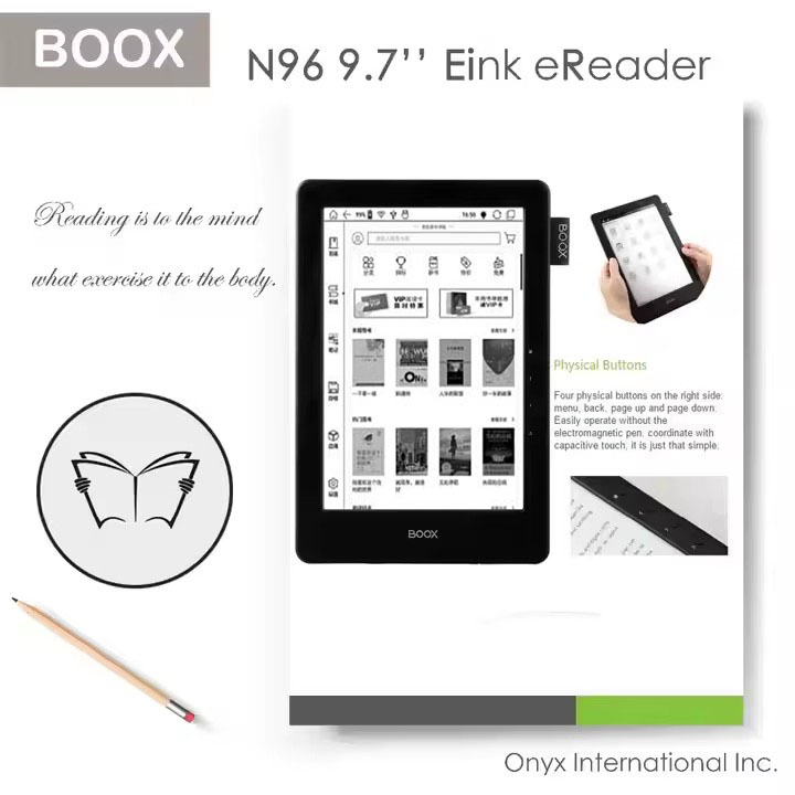 9.7 Inch Eink Display with Touch Screen Supporting WiFi and Bluetooth Mode Plusing USB Slot