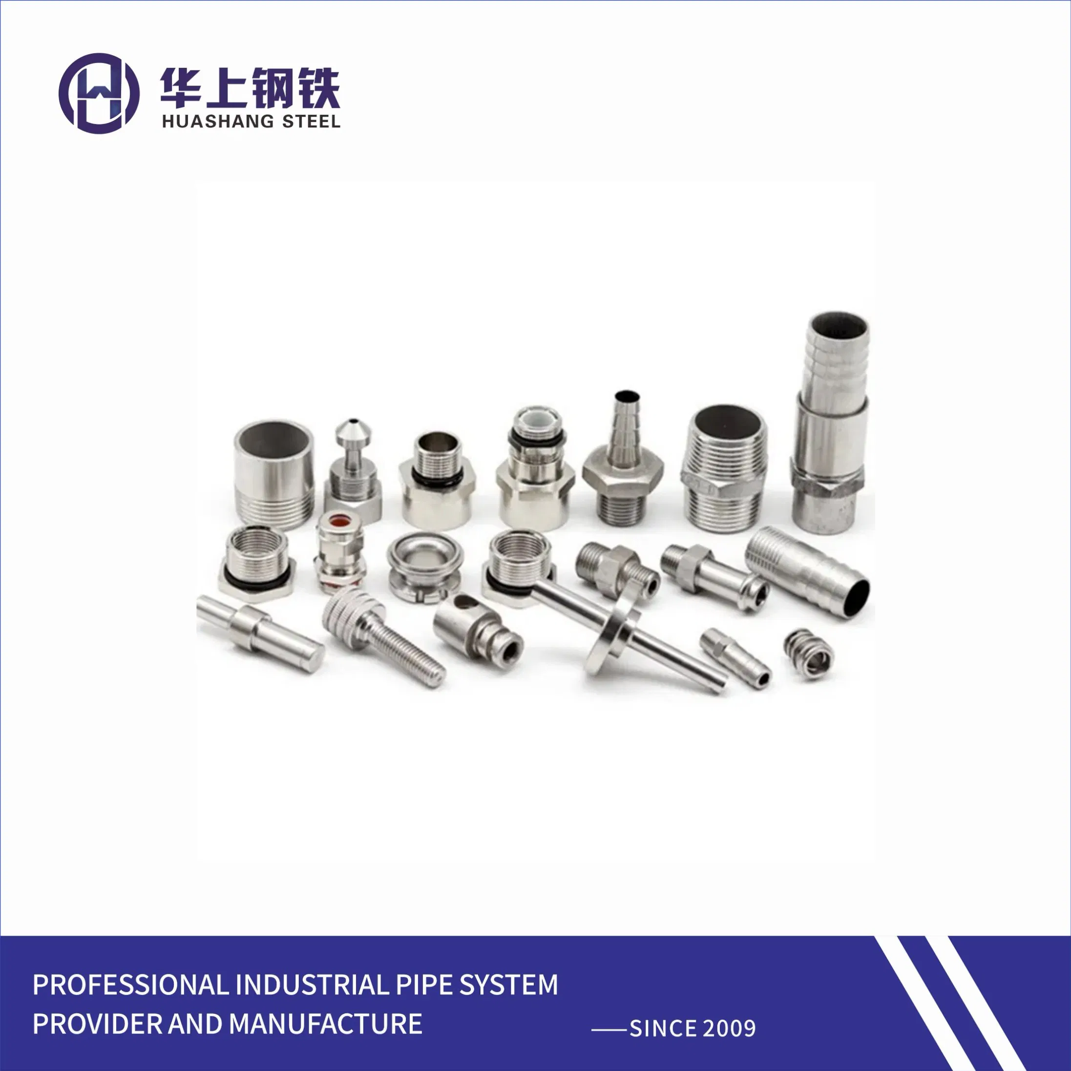 Factory Male Thread Pipe Fitting Reducer Stainless Steel Hex Nipple