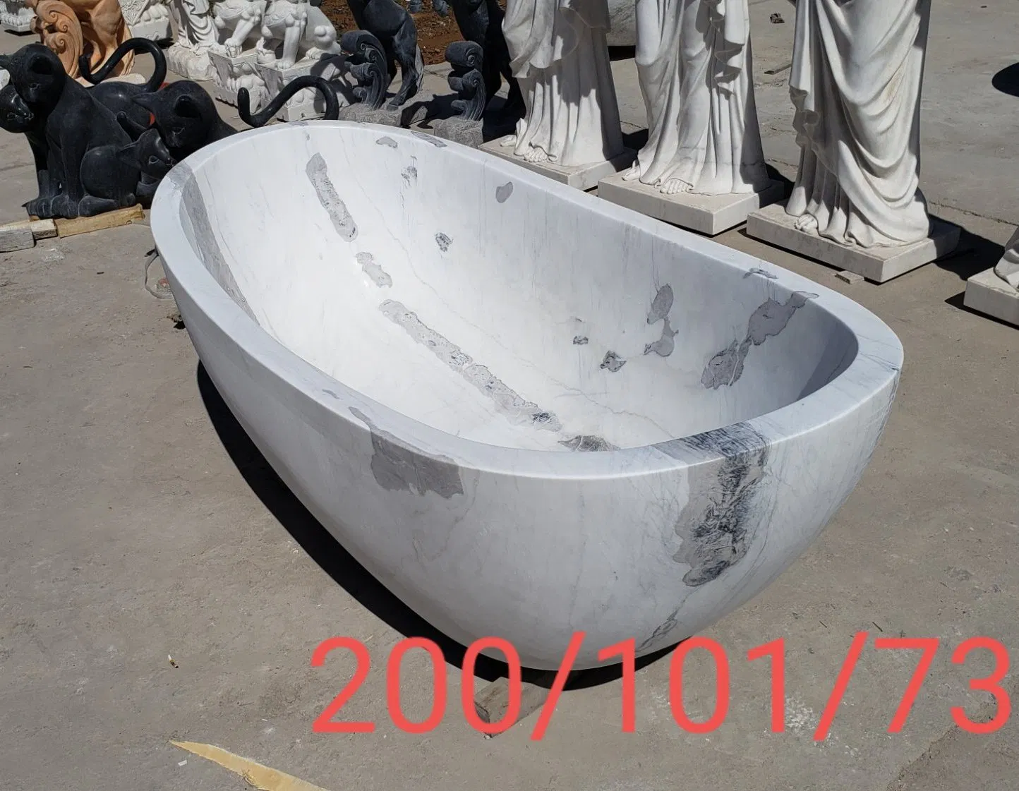 Отдельностоящая ванна из натурального мрамора SYBT-018