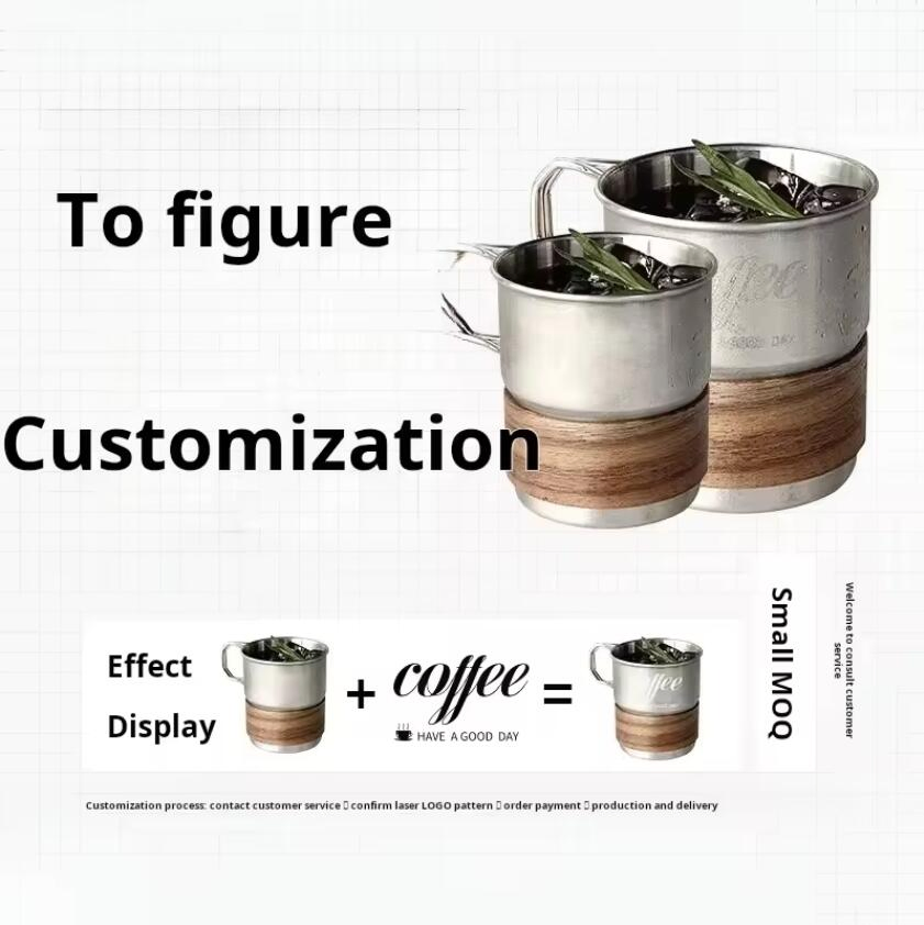 Custom Printing Logo Stackable Stainless Steel Drinking Travel Tea Coffee Mug 290ml Metal Drink Cup with Anti-Scalding Sleeves