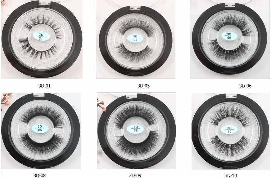 3D Soft Mink Hair False Eyelashes Handmade Wispy Fluffy Long Lashes Natural Eye Makeup Tools Faux Eye Lashes