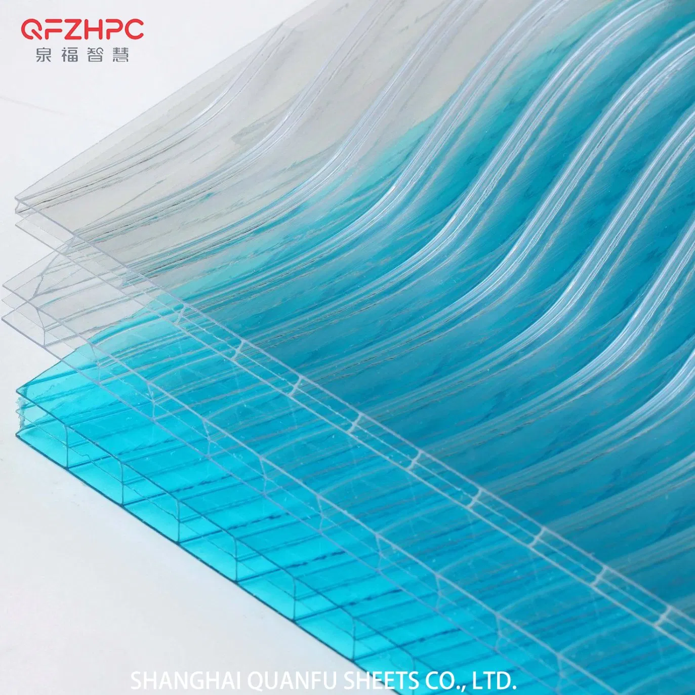 Quanfu High Quality Polysnake Sheet or S-Shape Polycarbonate Hollow Sheet Multi-Wall Sheet