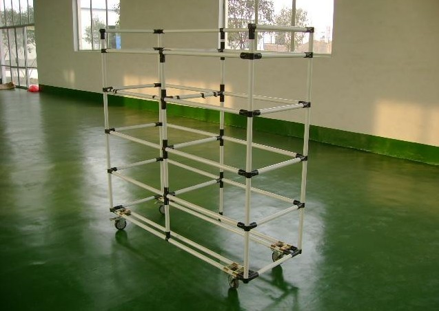 Yusi Industrial Custom Aluminum Pipe Flow Rack Shelf