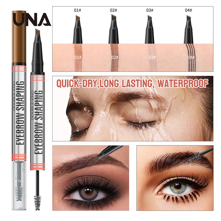 Microblading Eyebrow Enhancer Contour Fill Tinted Eyebrow Pencil Gel Tinted Waterproof Eyebrow Brush