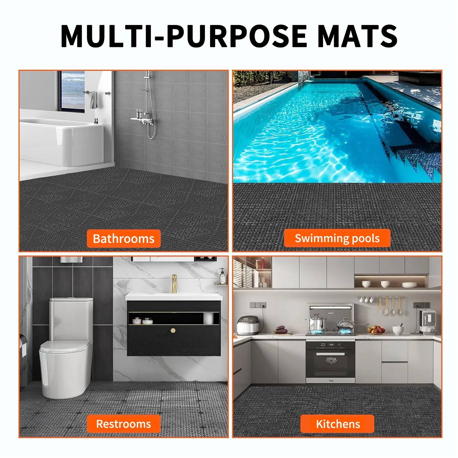 Гибкое ПВХ покрытие для ванной, съемное, влагостойкое