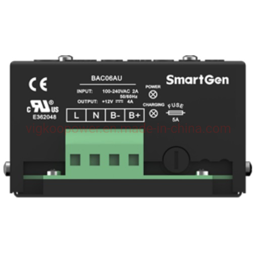 High Quality Smartgen Bac06au Floating Charger, Two-Stage Charge, 12V4a/24V3a