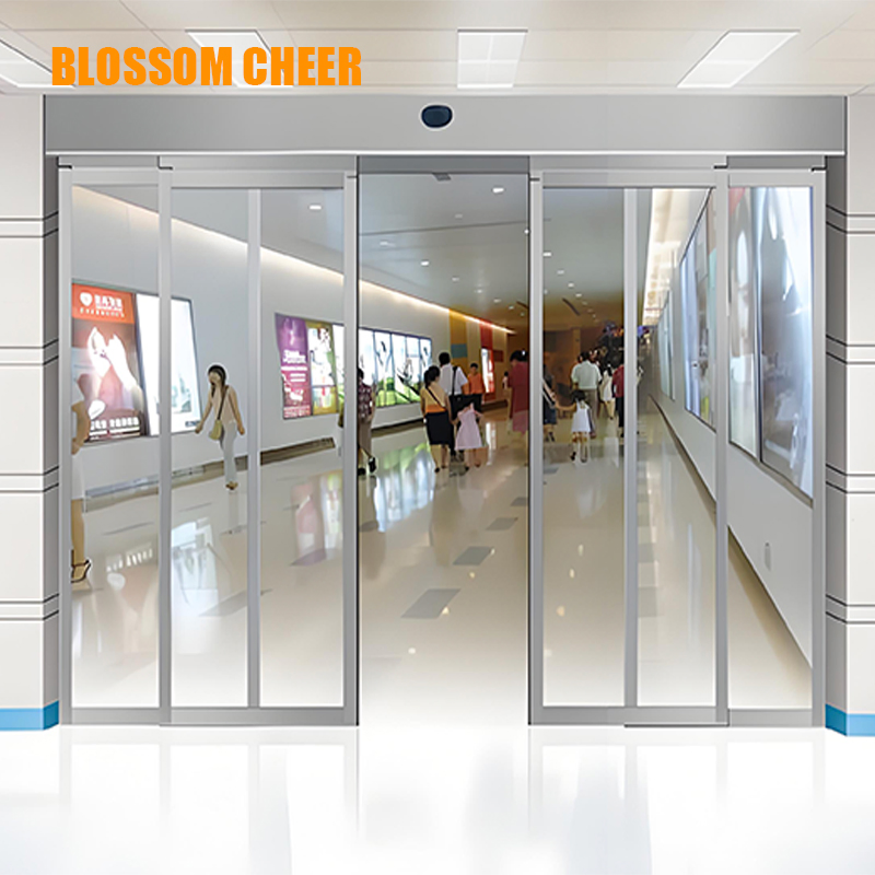 Induction Front Entrance Custom Made Glass Doors Commercial Smart Automatic Induction Door