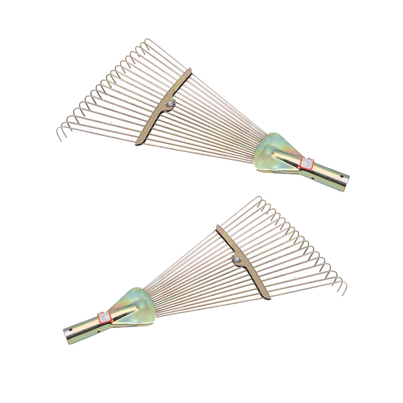 Hautine R123 Lawn Rake with Wooden Handle 18 Teeth