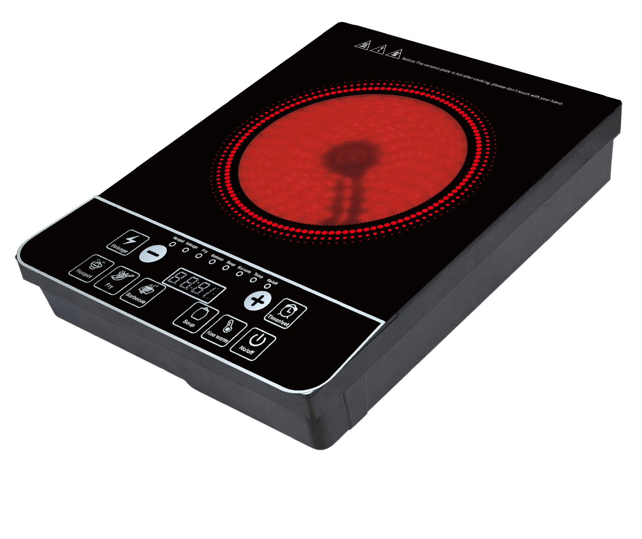 Stable Quality CB Infrared Cooker 2000watt Small Size Pressbutton Electric Ceramic Stove