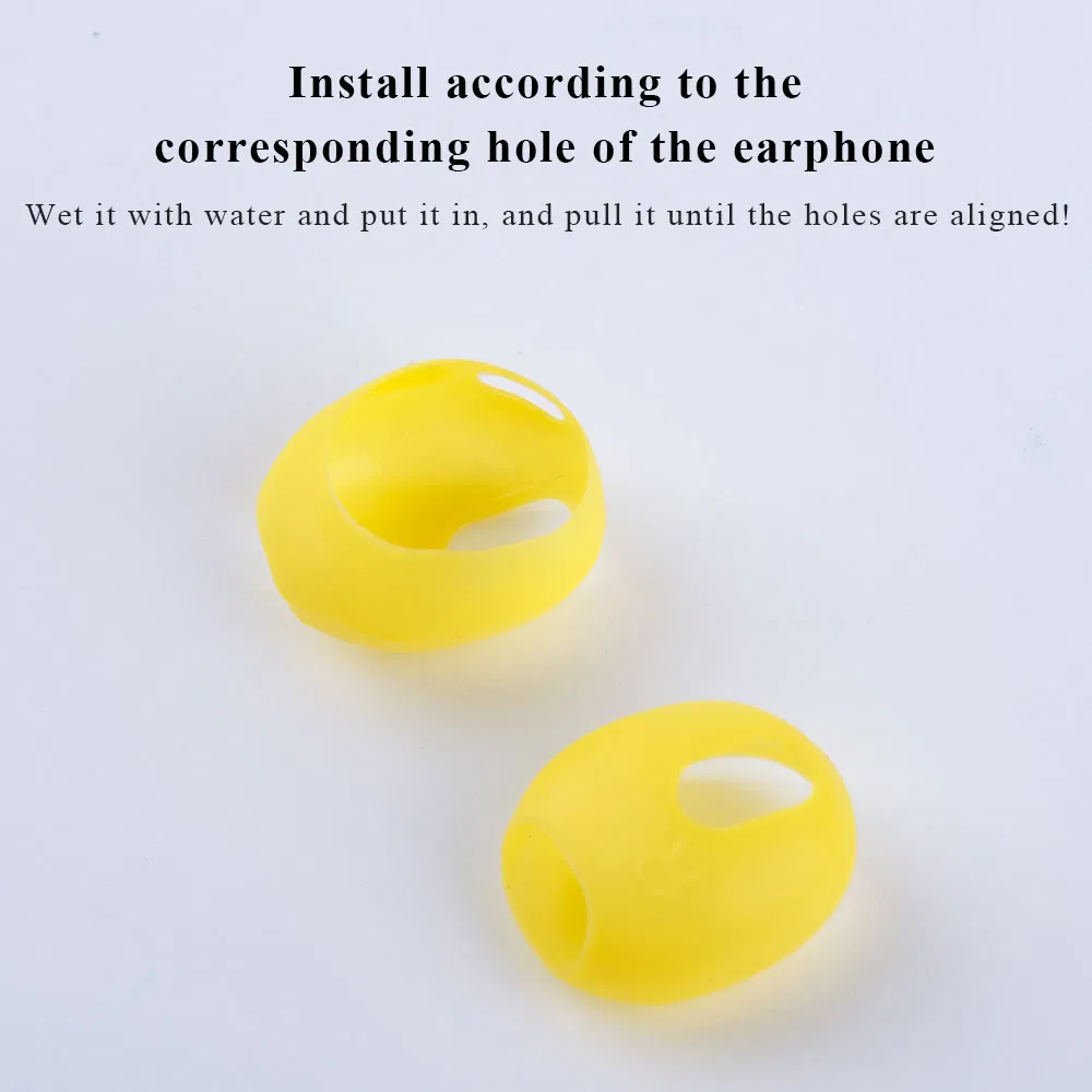 1 Pair Silicone Earphone Ear Caps for Apple Air Pods 3, Bluetooth Earbuds Ear Tips Protective Covers - White