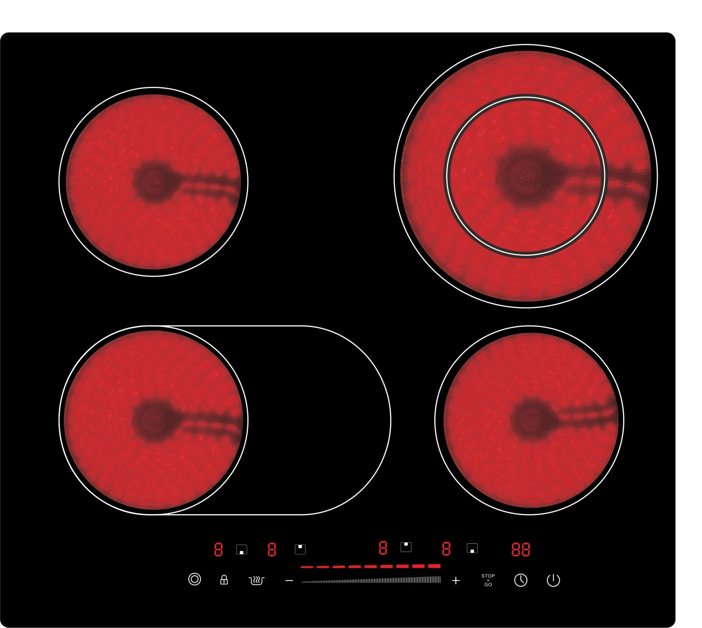 60cm Built-in  4 burner 6000W  electric ceramic hob