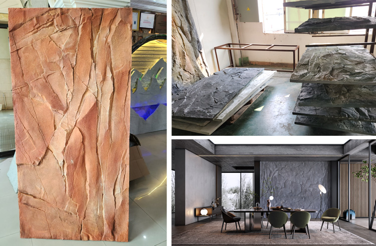 Good Quality PU Faux Stone Foam Brick Wall Panel for Villa Hotel Decorative Stone