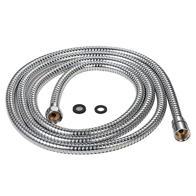 Shower Hose with Brass Fittings Chromed Handheld Shower Head Hose