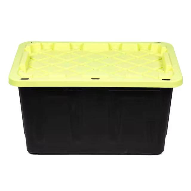 Heavy Duty Large Lockable Storage Container Tote 27 Gallon Plastic Storage Box