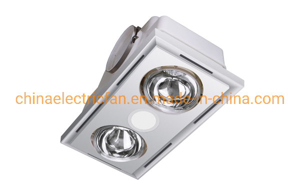 900W Ceiling Electric Infrared Bathroom Heater with LED Panel Lighting