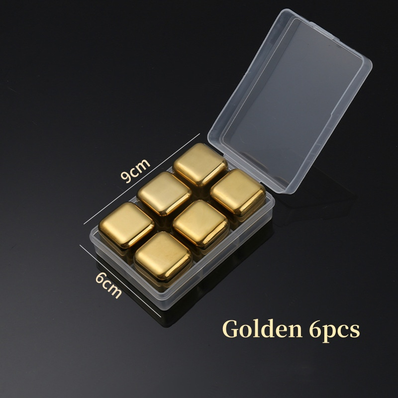 25mm 27mm Hot Selling Whiskey Ice Stone Reusable Coffee Chilling Rock 304 Stainless Steel Ice Cubes