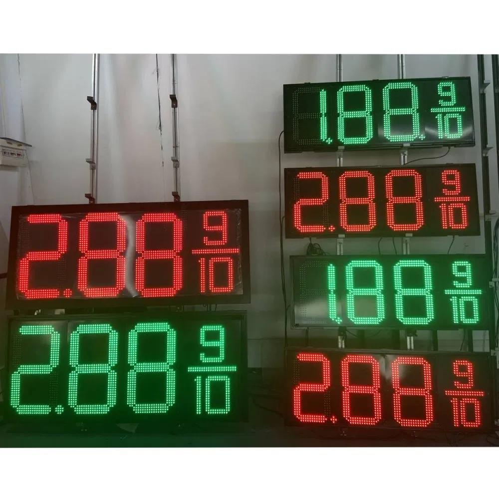 Gasoline Construction Digital Large 7-Segment LED Numeric Display Screen Oil Price Tag Gas Station Light