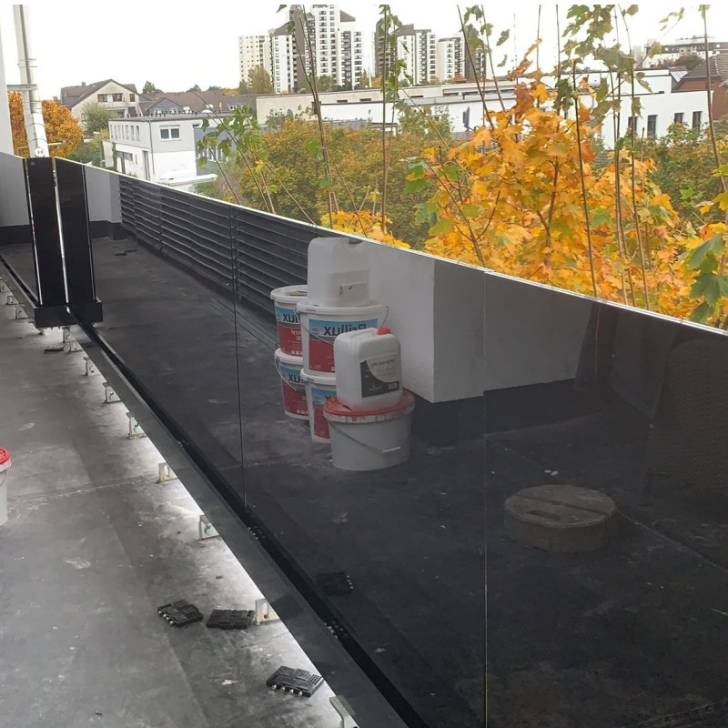 Balcony Stainless Steel Aluminium Frameless Glass Balustrade with Gate