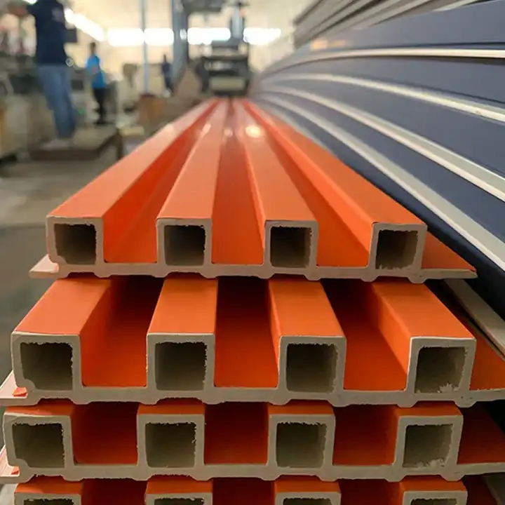 Wooden Cladding Interior Plastic Composite Fluted Covering Board Wainscoting Vinyl Timber Decorativo 3D WPC Wall Panel