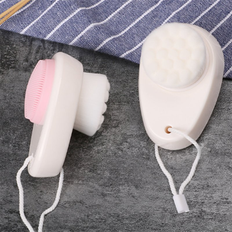 Double Sided Facial Brush Manual Face Cleansing Brush Superfine Synthetic Hair Brush