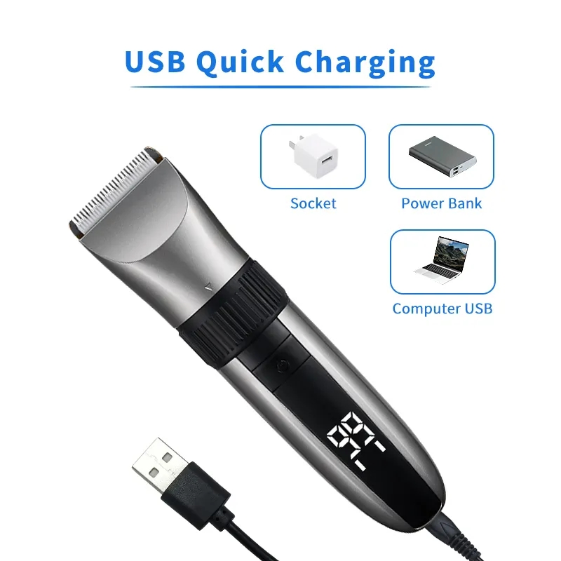 High Quality Creamic Blade Barber Clippers Cut Machine Professional Hair Clipper