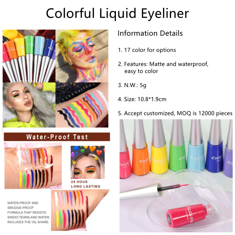 OEM/Oed Private Label Logo Glitter Liquid Eyeliner Shadow Pen Shining Liquid Eyeliner