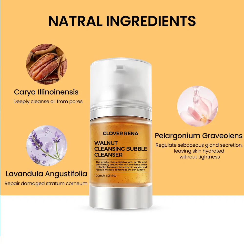 Korean Skin Care Daily Face Wash Walnut Cleanser Smooth Skin Whitening Anti-Wrinkle Exfoliant Oil Control Balm Mineral Herbal