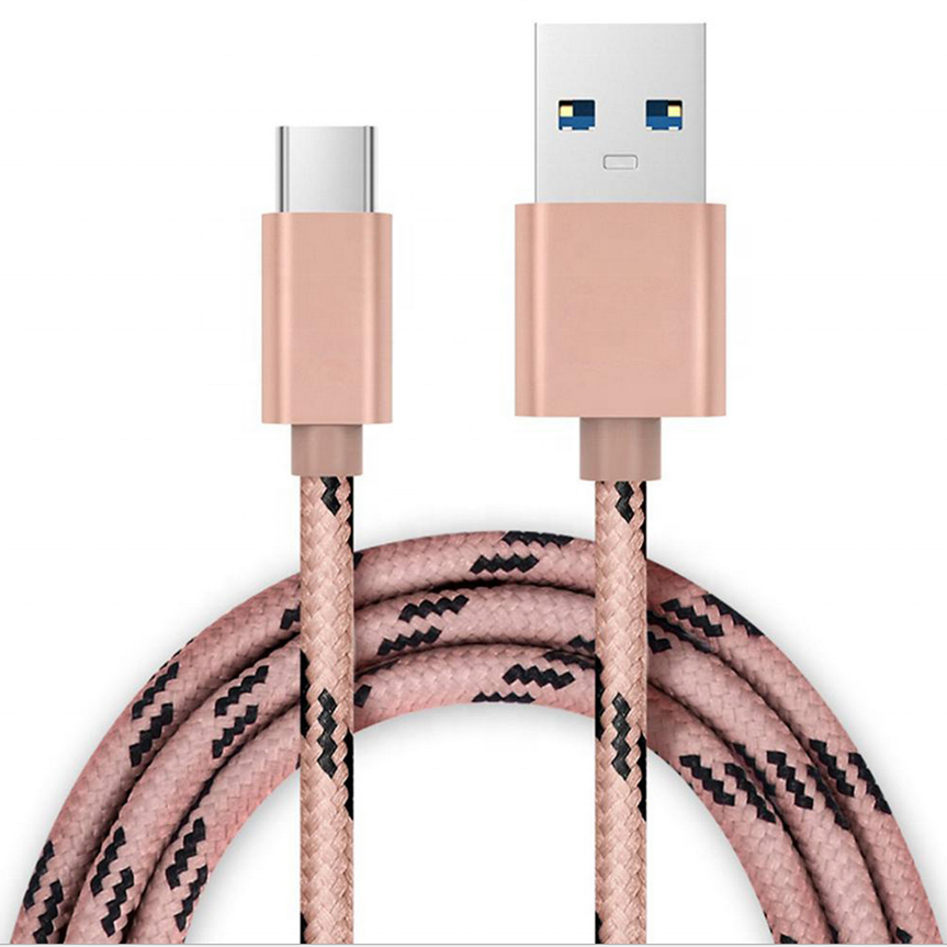 Braided Nylon Cable 2.0 LAN Type C Micro USB Cable
