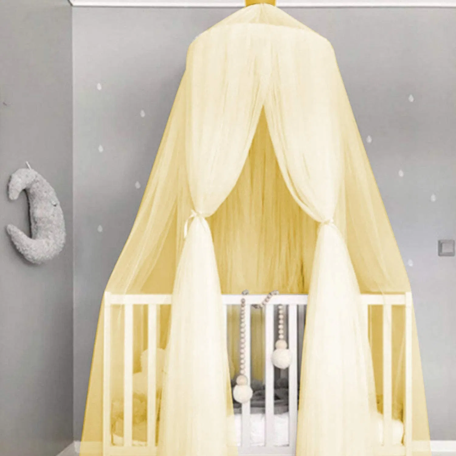 Round Children Room Decor Kids Hammock Bed Hanging Dome Dream Curtain Tent