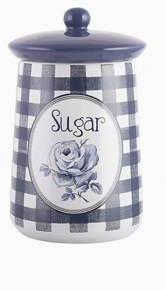 Set of 3 Ceramic Canisters for Tea Coffee Sugar Home Kitchen Accessory