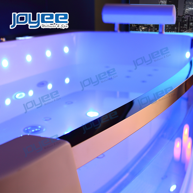 Угловая акриловая ванна Joyee 1700 мм с гидромассажем и подсветкой