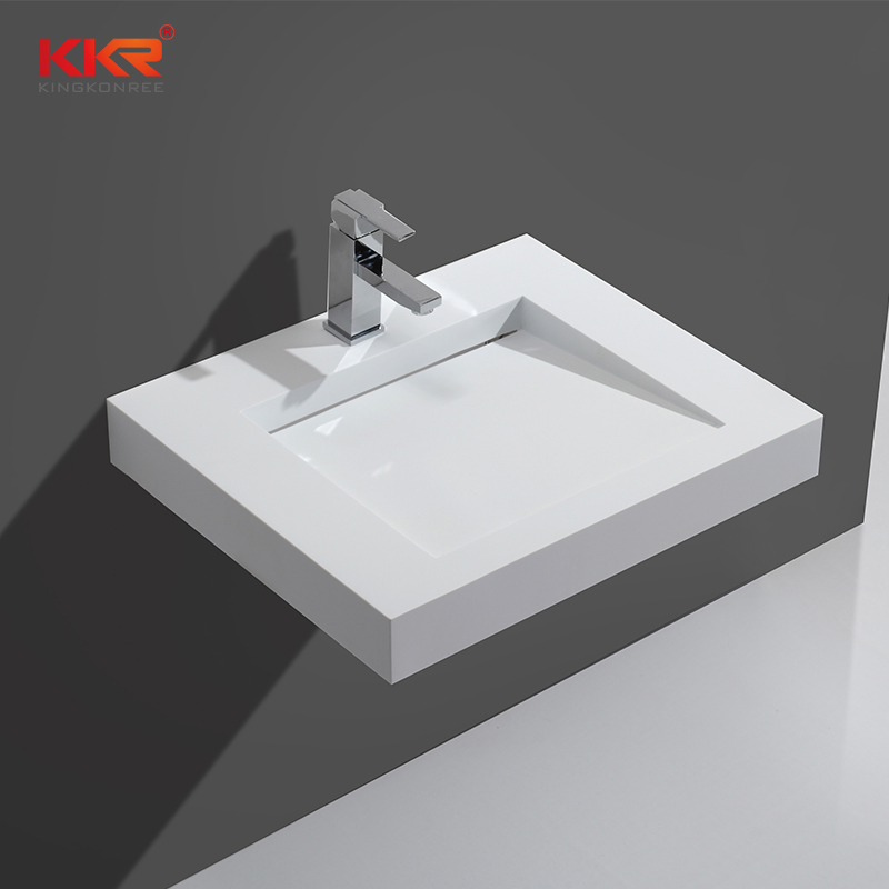 Europe Style Acrylic Solid Surface Stone Bathroom Handmade Sink