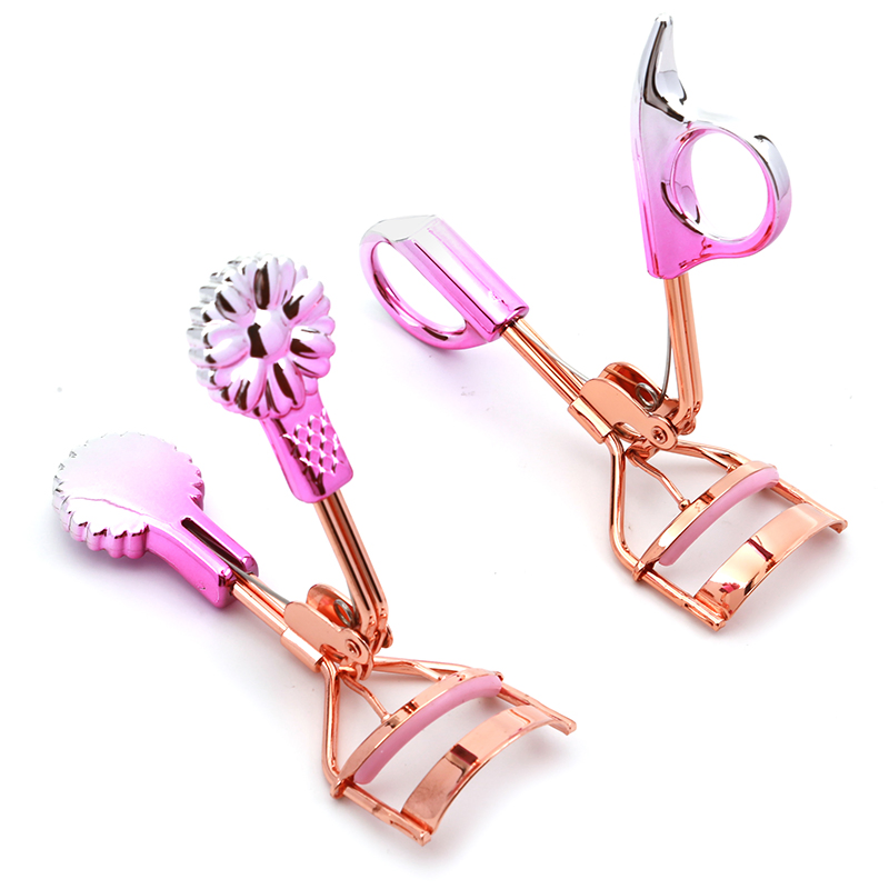Eye Lash Curler Manufacturer Custom Black Wide Best Eyelash Curler Purple Plastic Comb Sicone with Comb Brush 2022