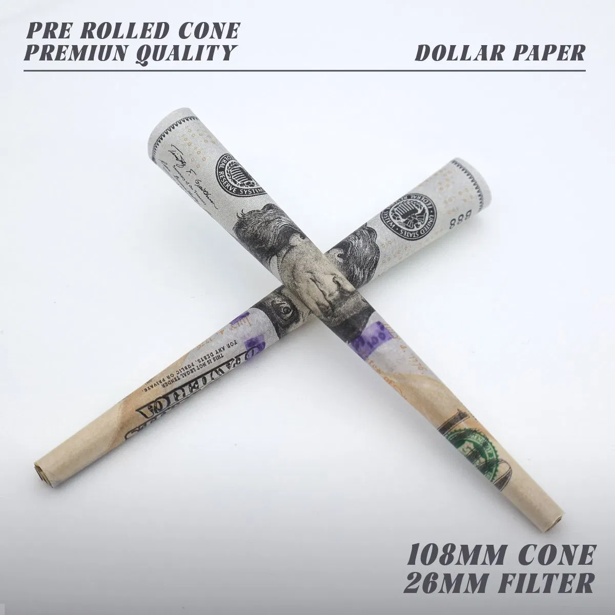 Pre Rolled Dollar Paper Cones Tobacco Smoking Accessories Cigarette Smoking Paper