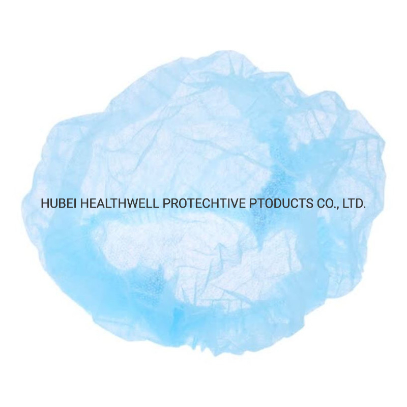 High Quality Disposable PP Non-Woven Clip Cap / Mob Cap, with Single Elastic