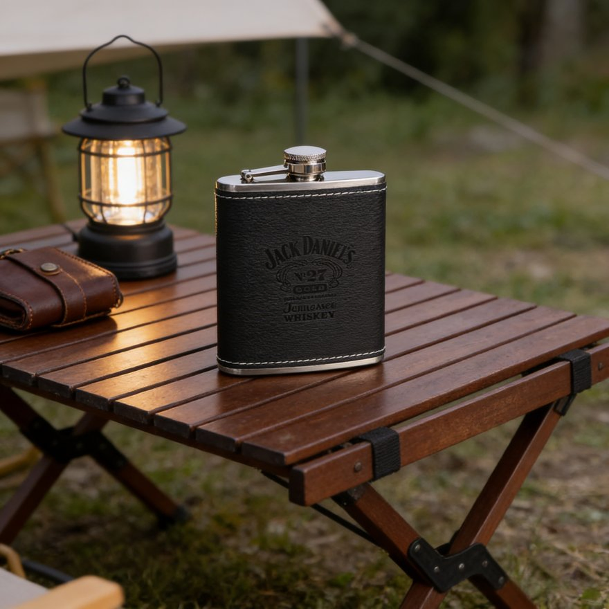 Elegant 8 Oz Stainless Steel Hip Flask Perfect for Travel