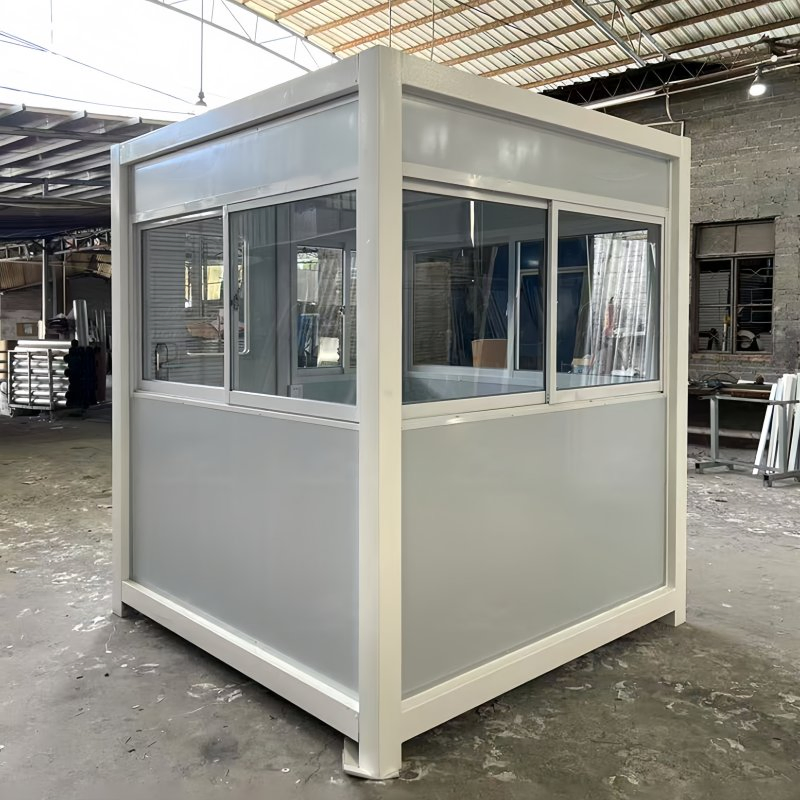 New Outdoor Steel Structure Portable Mobile Sandwich Panel Security Guard Booth for Sentry Kiosk House