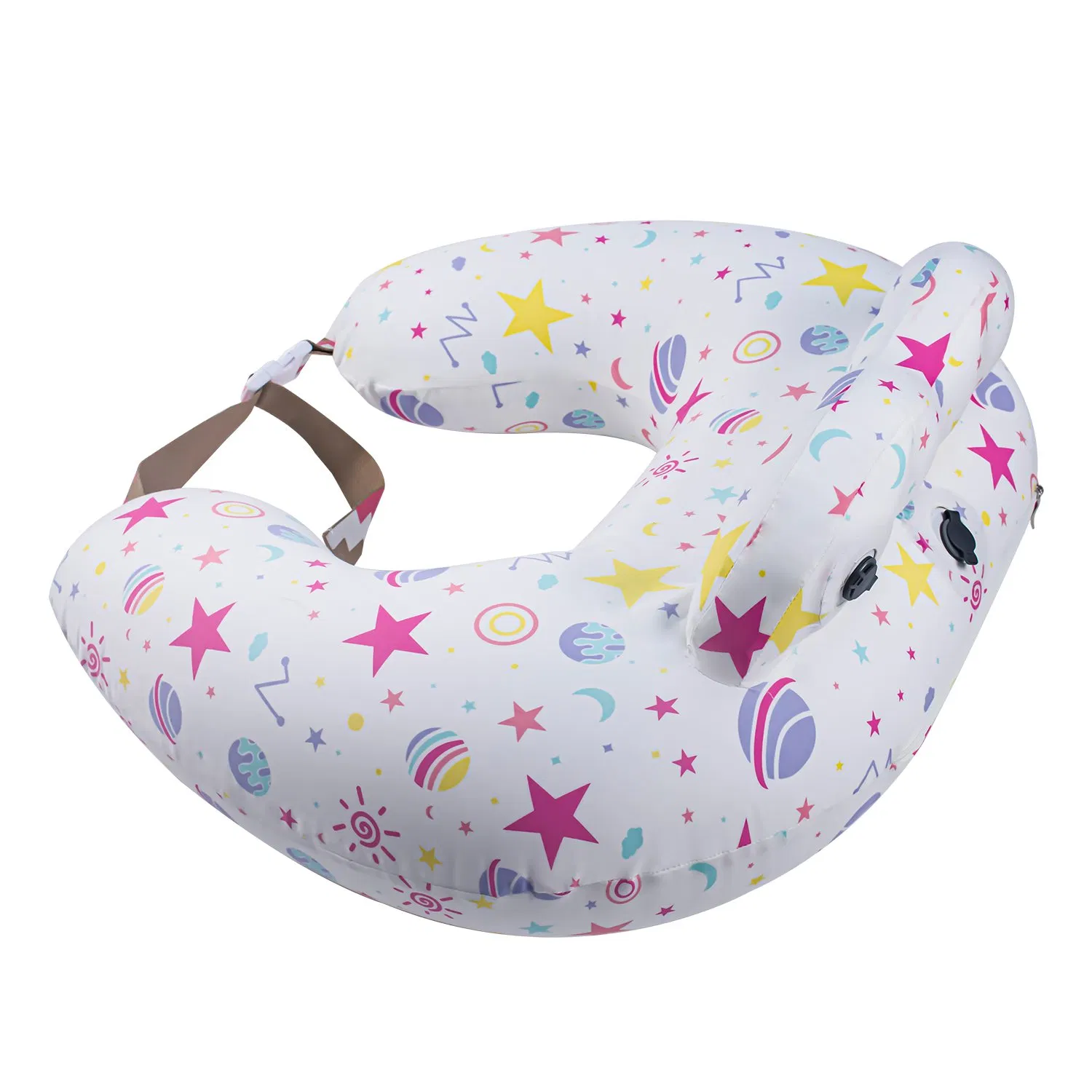 TPU Inflatable Nursing Pillow Portable Aid Pillow with Washable Cotton Cover