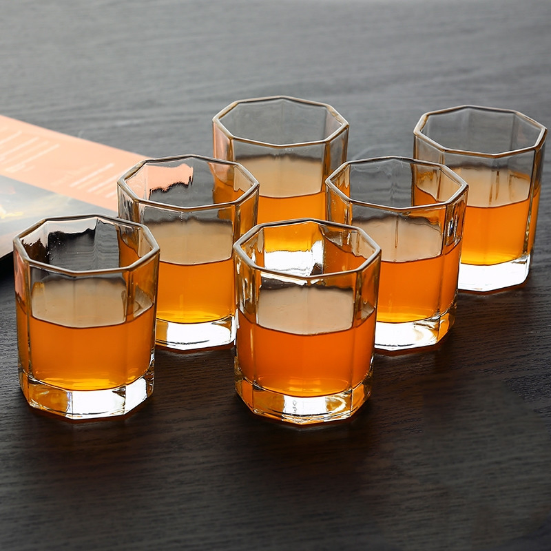 High Quality 9.6oz 285ml Rock Brander Water Vintage Drinking Glasses for Hot Drink