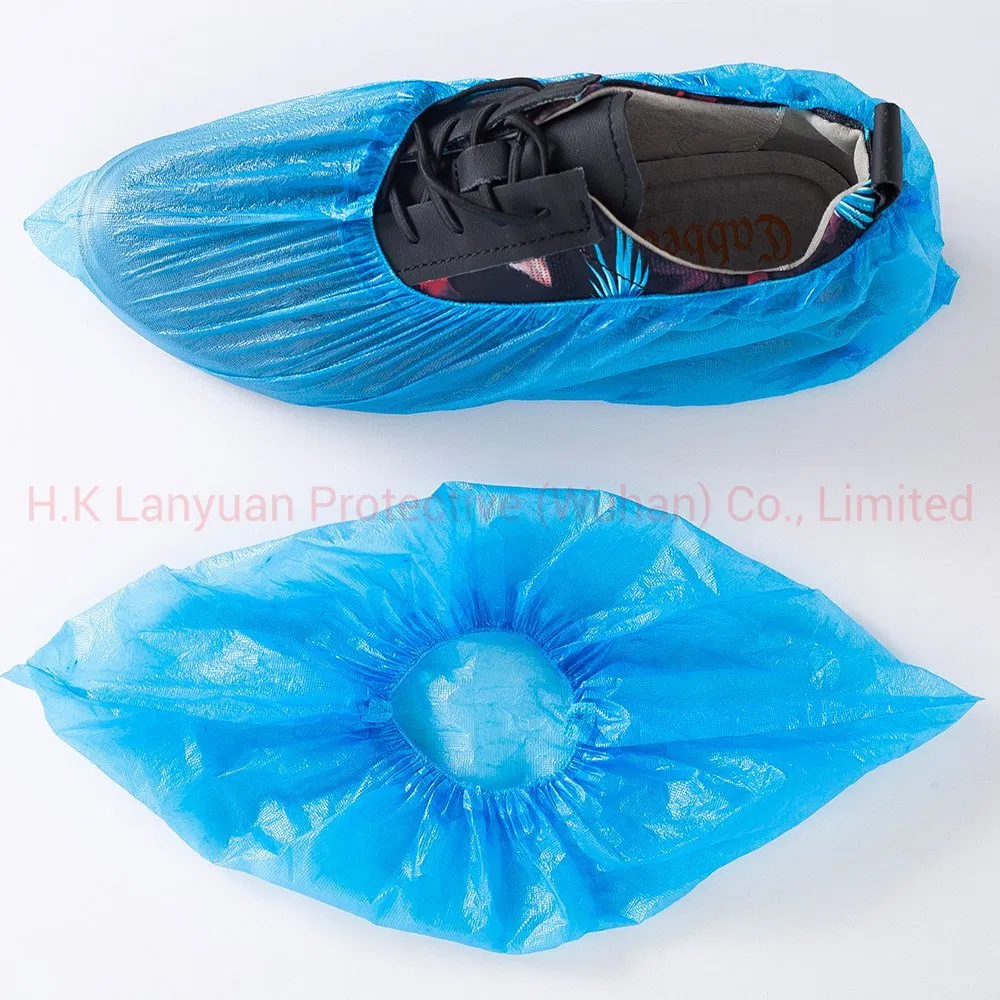 Medical Disposable CPE Shoecover Cleanroom PE Anti Slip Plastic Waterproof Shoe Cover