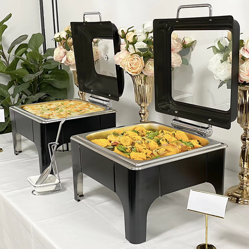 9L Black Rectangle Buffet Chafing Dish Hotel Restaurant Buffet Catering