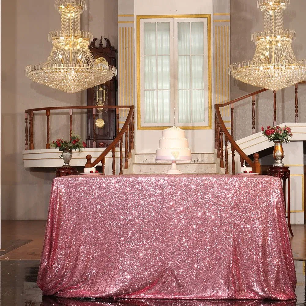 Sequin Tablecloth Rectangular Romanstile Rectangle Tablecloth Decorative Table Cloths Heavy Weight