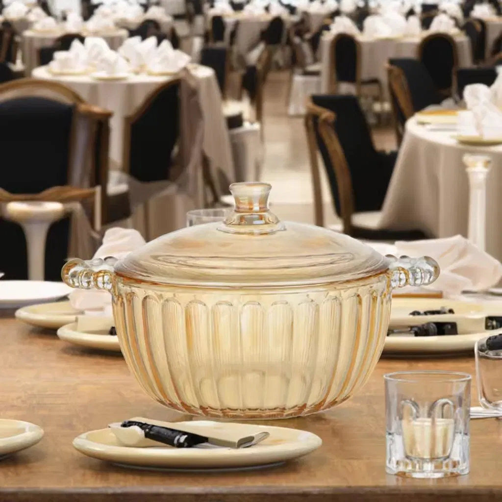 Premium 1100ml Crystal Glass Pumpkin Soup and Noodle Casserole